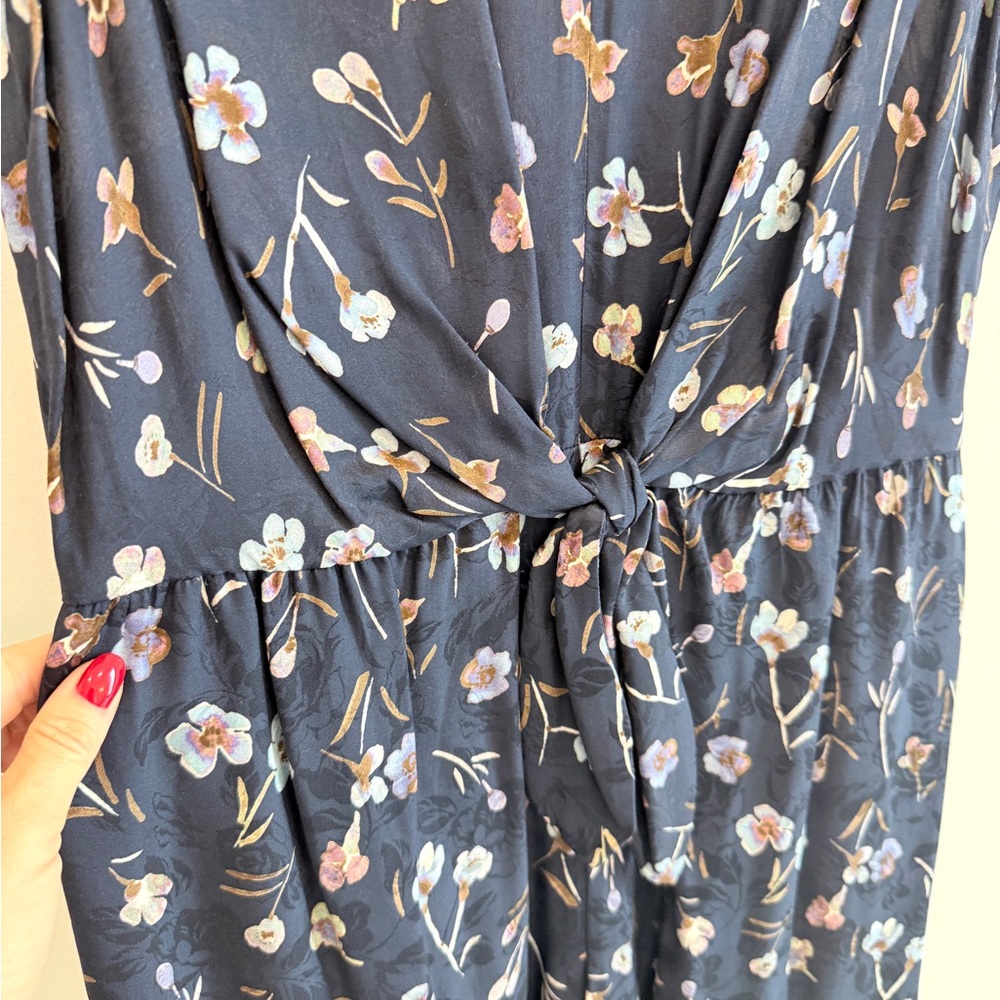 Rebecca Taylor Navy Floral Jumpsuit - Picture 5 of 7